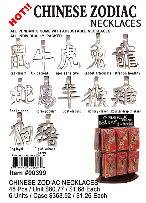 Chinese Zodiac Necklaces
