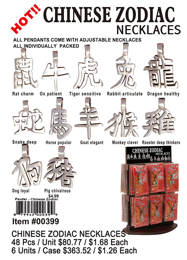 Chinese Zodiac Necklaces Puka Creations