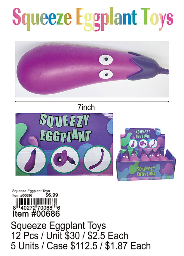 Squeeze Eggplant Toys