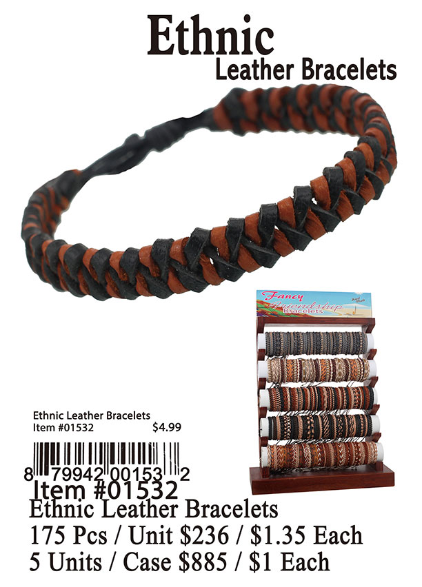Ethnic Leather Bracelets