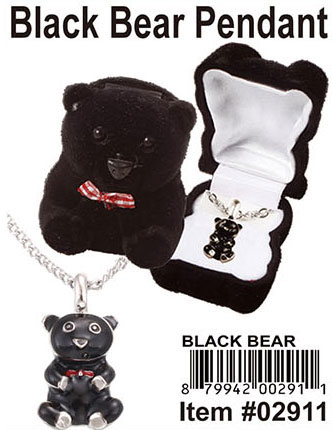 Cuties Black Bear Pendant