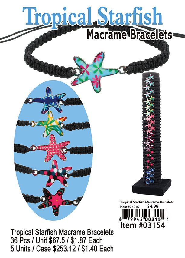 Tropical Starfish Macrame Bracelets
