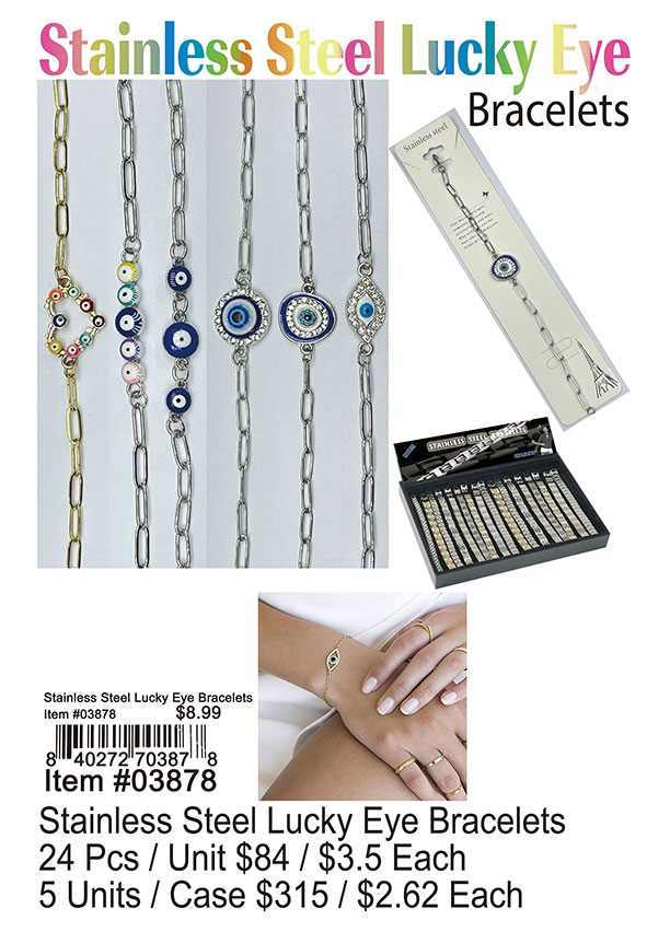 Stainless Steel Lucky Eye Bracelets