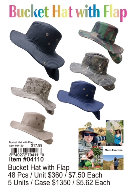 Bucket Hat with Flap