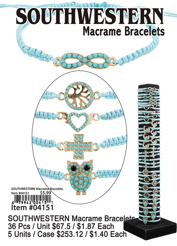 Southwestern Macrame Bracelets
