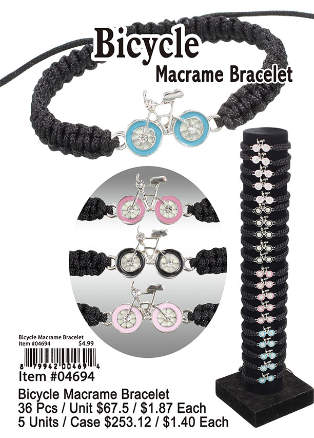 Bicycle Macrame Bracelets