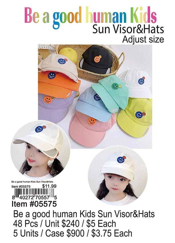 Be a Good Human Kids Sun Visor and Hats