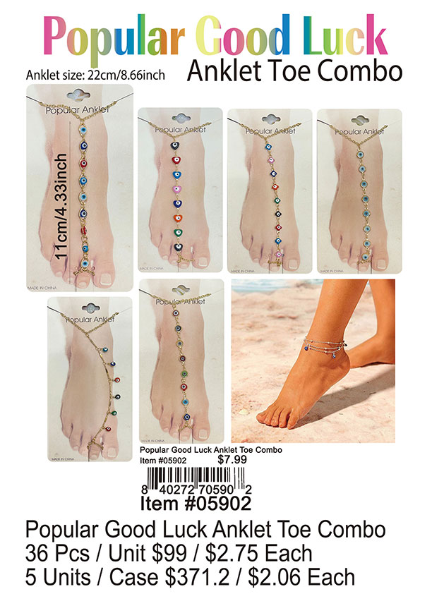 Popular Good Luck Anklet Toe Combo