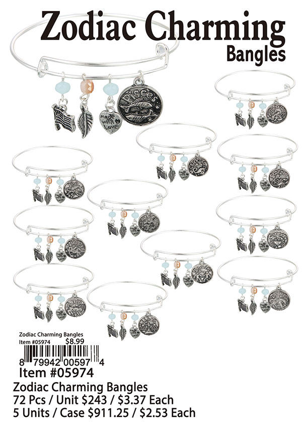 Zodiac Charming Bangles