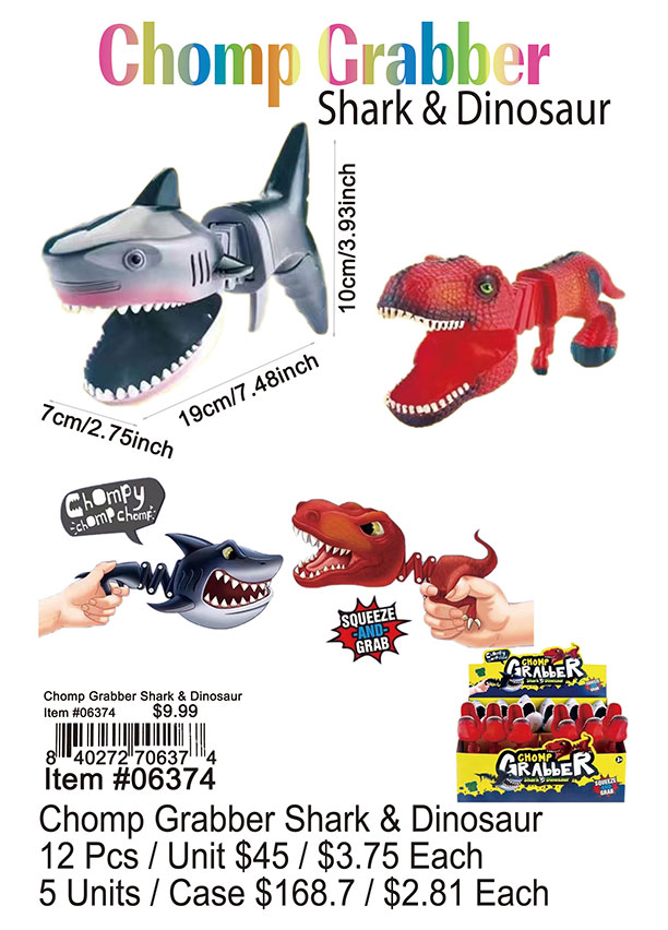 Chomp Grabber Shark and Dinosaur