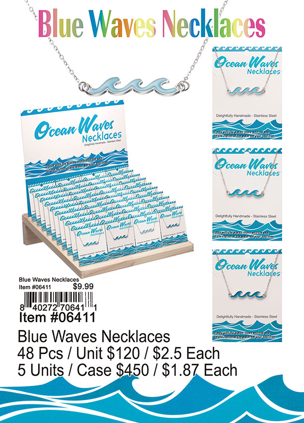 Blue Waves Necklaces