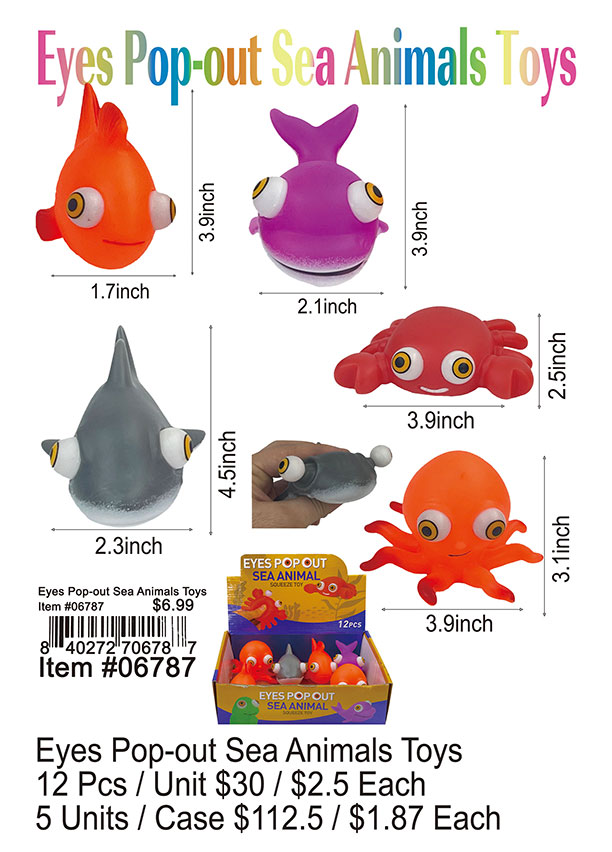 Eyes Pop-Out Sea Animal Toys