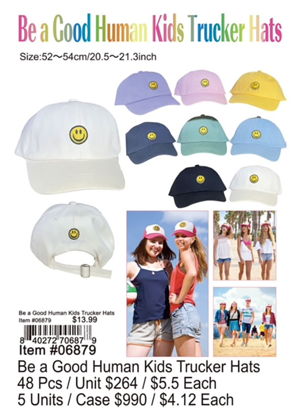 Be a Good Human Kids Trucker Hats