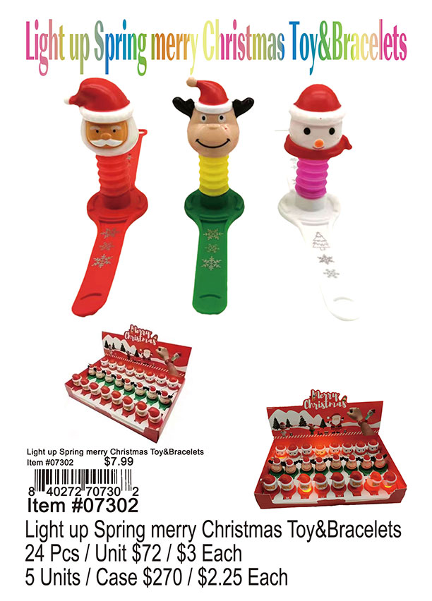Light up Spring Merry Christmas Toy and Bracelets