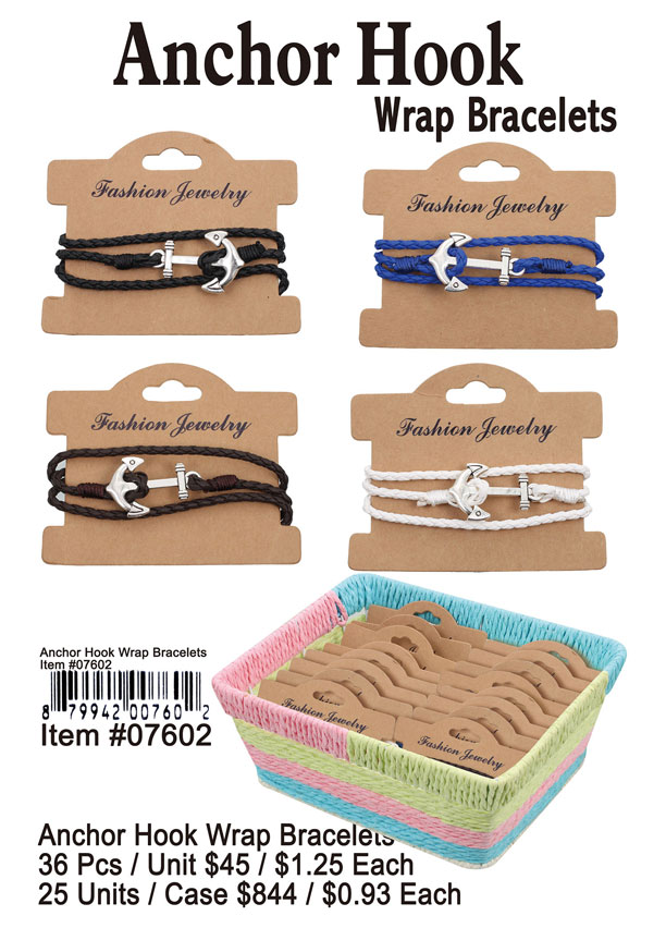 Anchor Hook Wrap Bracelets