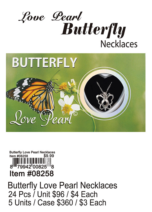 Butterfly Love Pearl Necklace