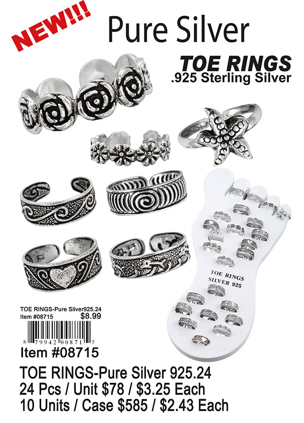 Toe Rings-Pure Silver 925.24
