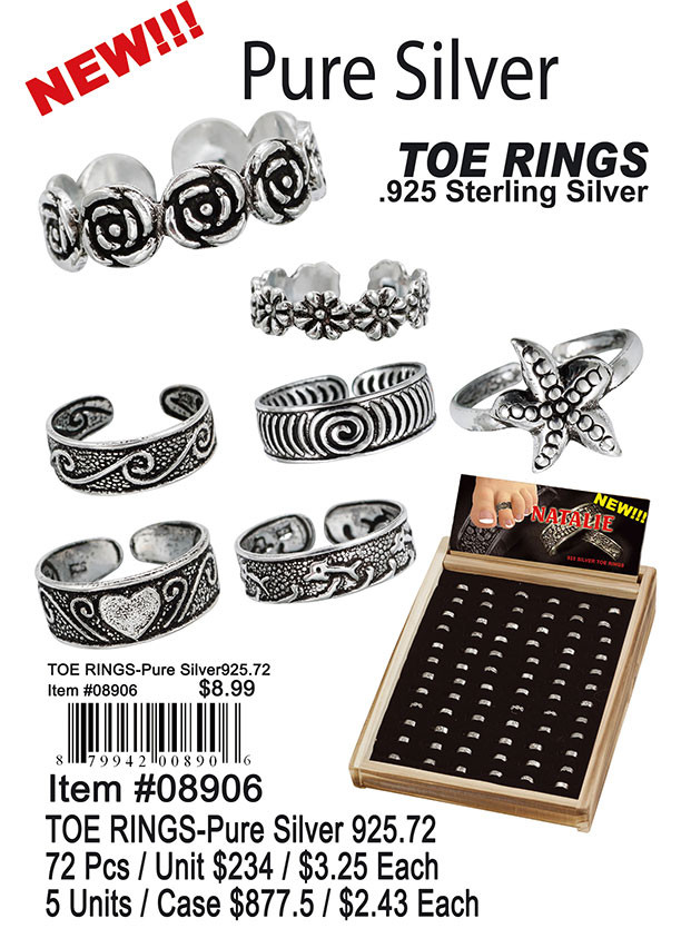 Toe Rings-Pure Silver 925.72