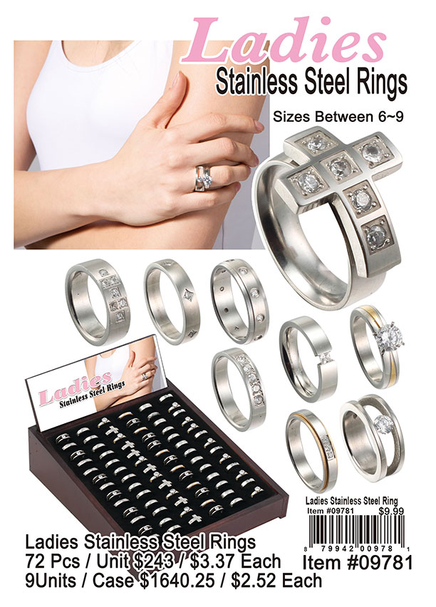 Ladies Stainless Steel Rings
