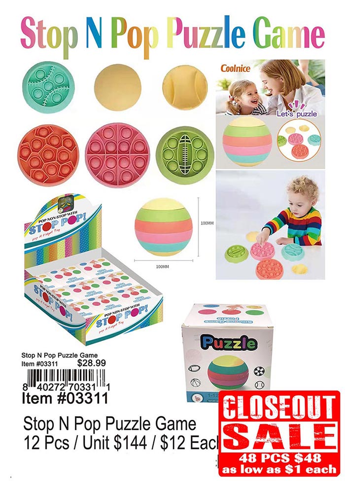 Stop N Pop Puzzle Game