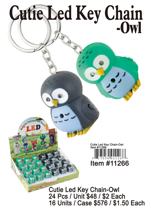 Cutie LED Keychain-Chain-Owl
