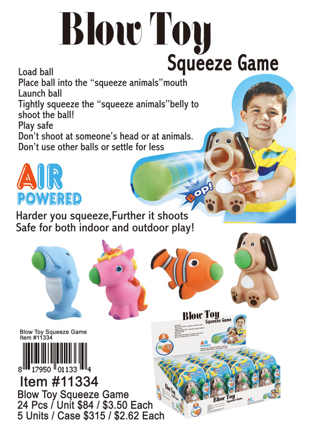 Blow Toy Squeeze Game