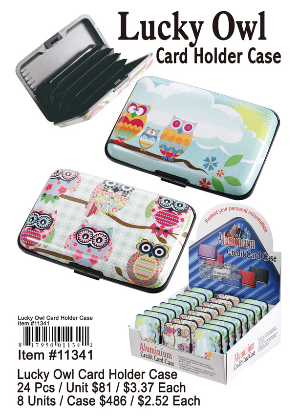 Lucky Owl Card Holder Case