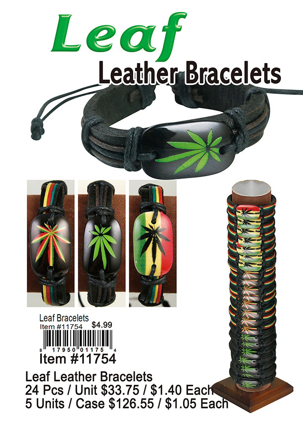 Leaf Leather Bracelets