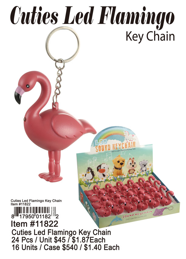 Cutie LED Keychain-Flamingo