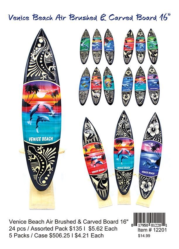 Venice Beach Air Brushed and Carved Board 16