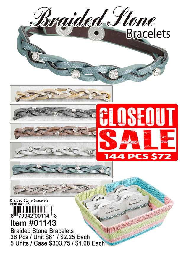 Braided Stone Bracelets (CL)