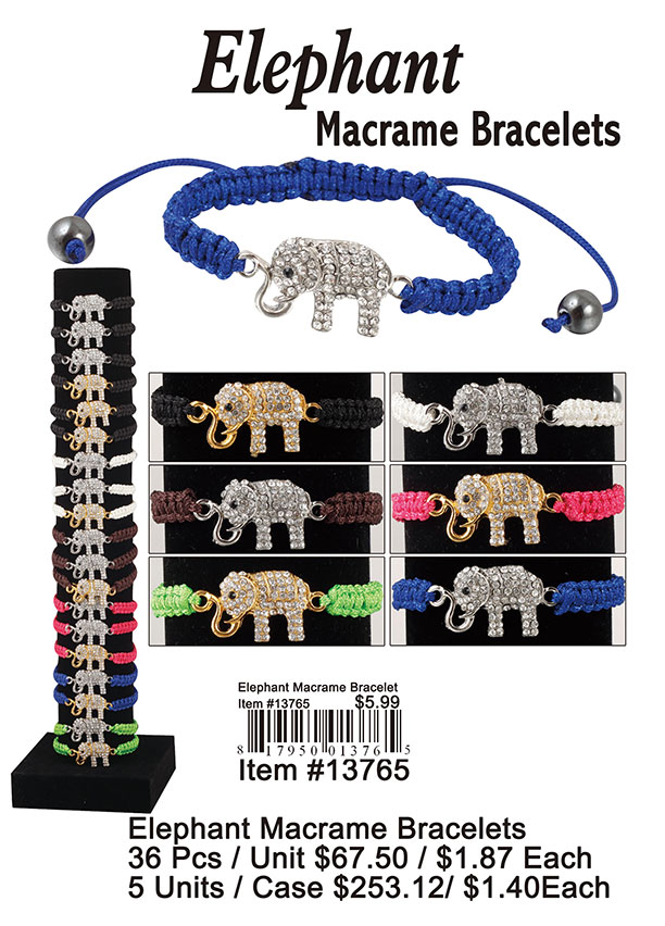 Elephant Macrame Bracelets