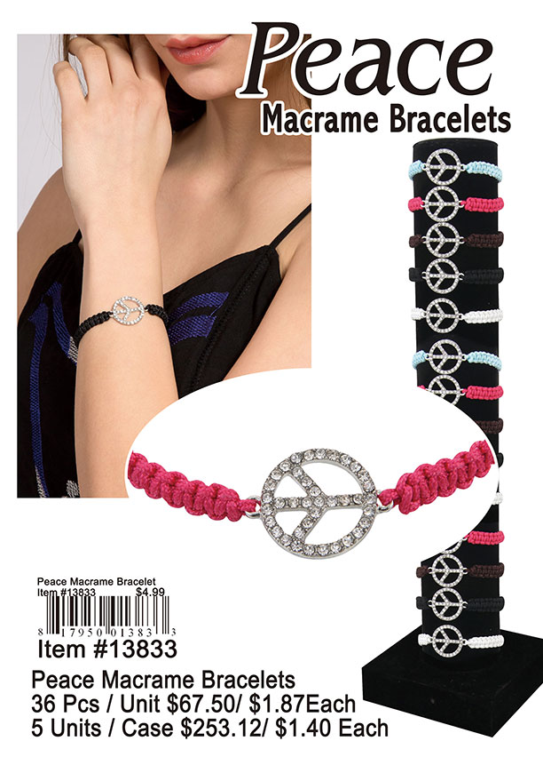 Peace Macrame Bracelets