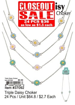 Triple Daisy Choker
