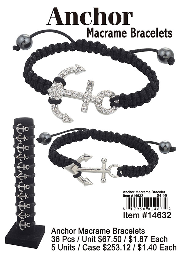 Anchor Macrame Bracelets