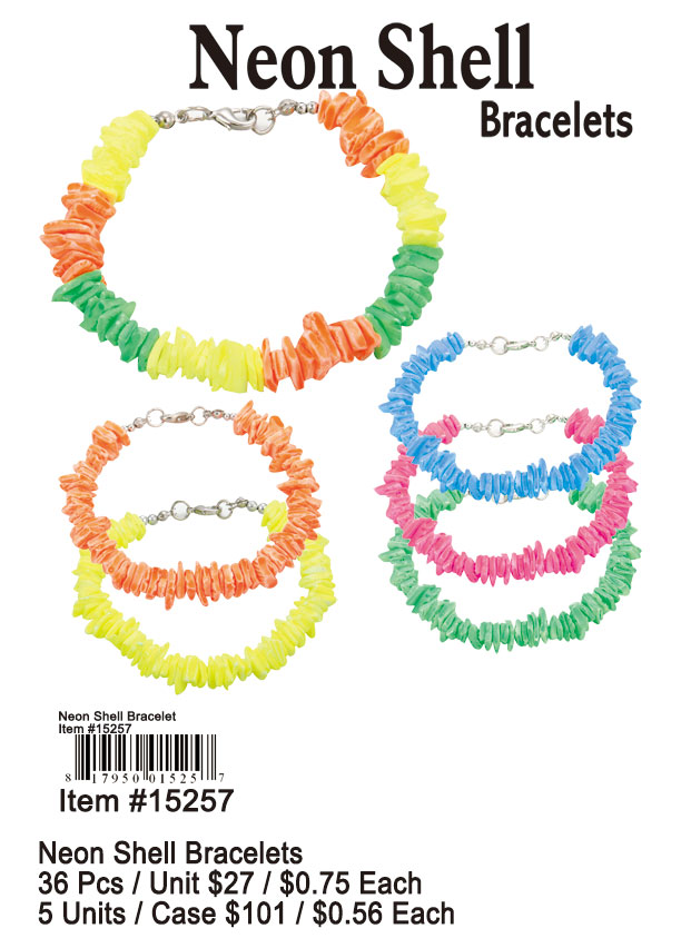 Neon Shell Bracelets