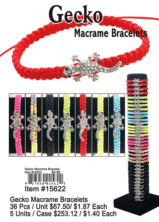 Gecko Macrame Bracelets