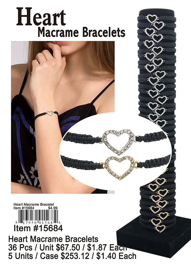 Heart Macrame Bracelets