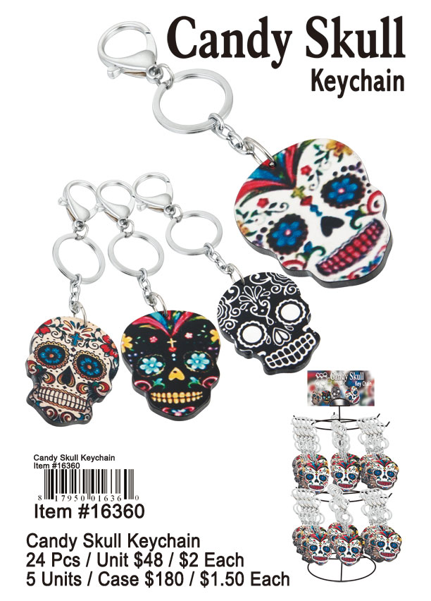 Candy Skull Keychains