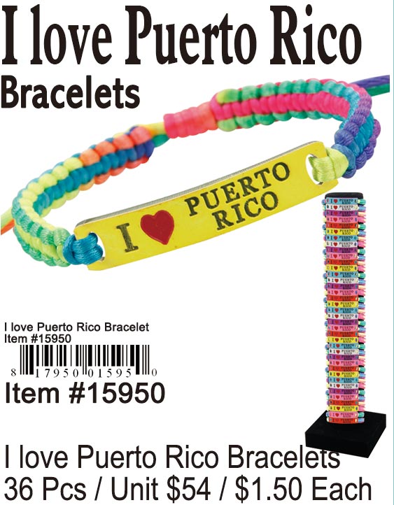 I Love Puerto Rico Bracelets