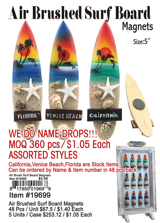Air Brushed Surf Board Magnets