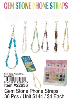 Gem Stone Phone Straps
