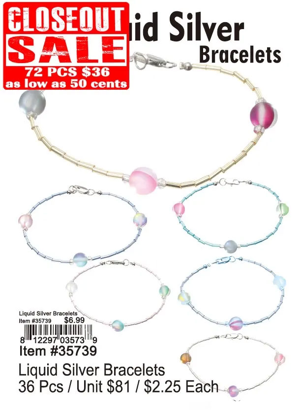 Liquid Silver Bracelets