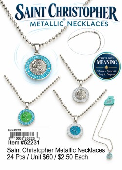 Saint Christopher Metallic Necklaces