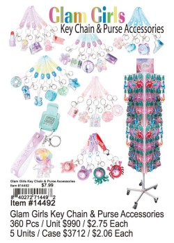 Glam Girls Keychains and Purse Accessories