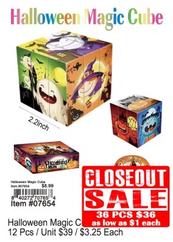 Halloween Magic Cube 36 Pcs. - Closeout