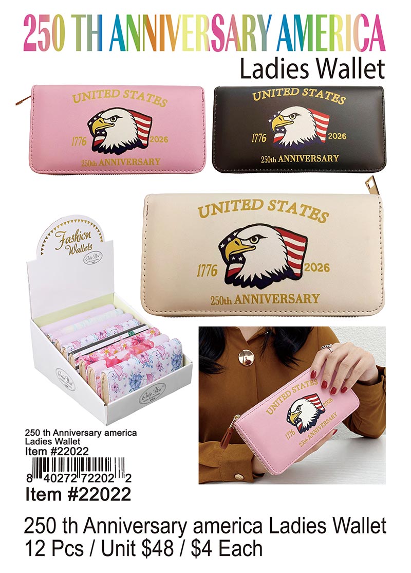 Wholesale 250th Anniversarry America Ladies Wallet
