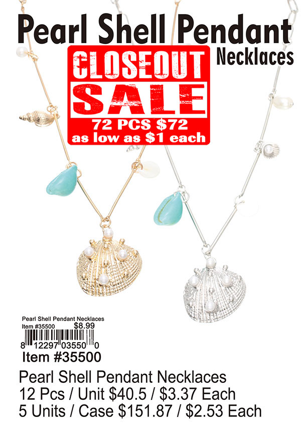 Pearl Shell Pendant Necklaces (CL)