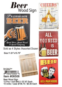Beer Wood Sign