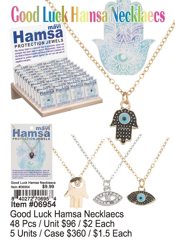 Good Luck Hamsa Necklaces